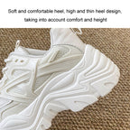 Thick Soled Breathable Platform Shoes High Heel Sneakers, 35, 36, 37, 38, 39, 40