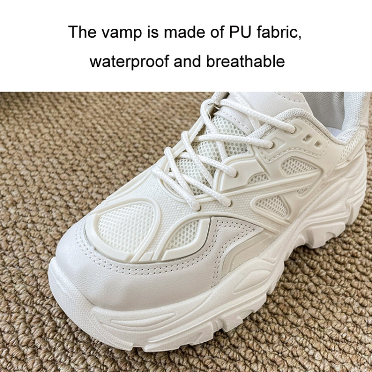 Thick Soled Breathable Platform Shoes High Heel Sneakers, 35, 36, 37, 38, 39, 40