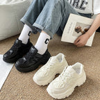 Thick Soled Breathable Platform Shoes High Heel Sneakers, 35, 36, 37, 38, 39, 40