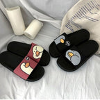Cartoon Duck Pattern Casual Soft Wear-resistant Couple Slippers, 36-37, 38-39, 40-41, 42-43, 44-45