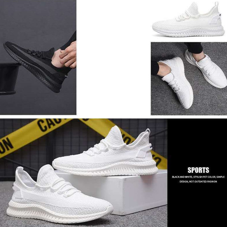 Men Breathable Sneakers Fly Woven Casual Mesh Shoes, 39, 40, 41, 42, 43, 44