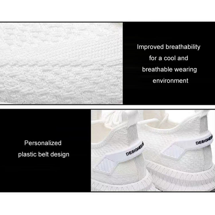 Men Breathable Sneakers Fly Woven Casual Mesh Shoes, 39, 40, 41, 42, 43, 44