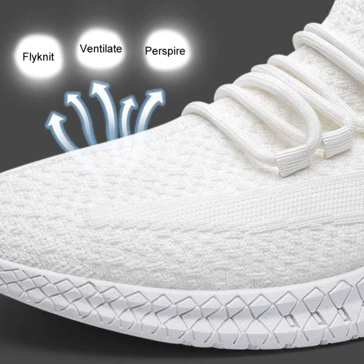 Men Breathable Sneakers Fly Woven Casual Mesh Shoes, 39, 40, 41, 42, 43, 44
