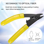 CFS-3 Fiber Optical Stripper 3 Holes Plier for OM1 OM2 OM3 OM4 Fiber Cable Jacket, Black
