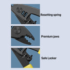CFS-3 Fiber Optical Stripper 3 Holes Plier for OM1 OM2 OM3 OM4 Fiber Cable Jacket, Black