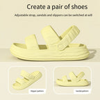 Outdoor Two Wear Thick Bottom EVA Slippers Couple Non-slip Breathable Sandals, 35-36, 37-38, 39-40