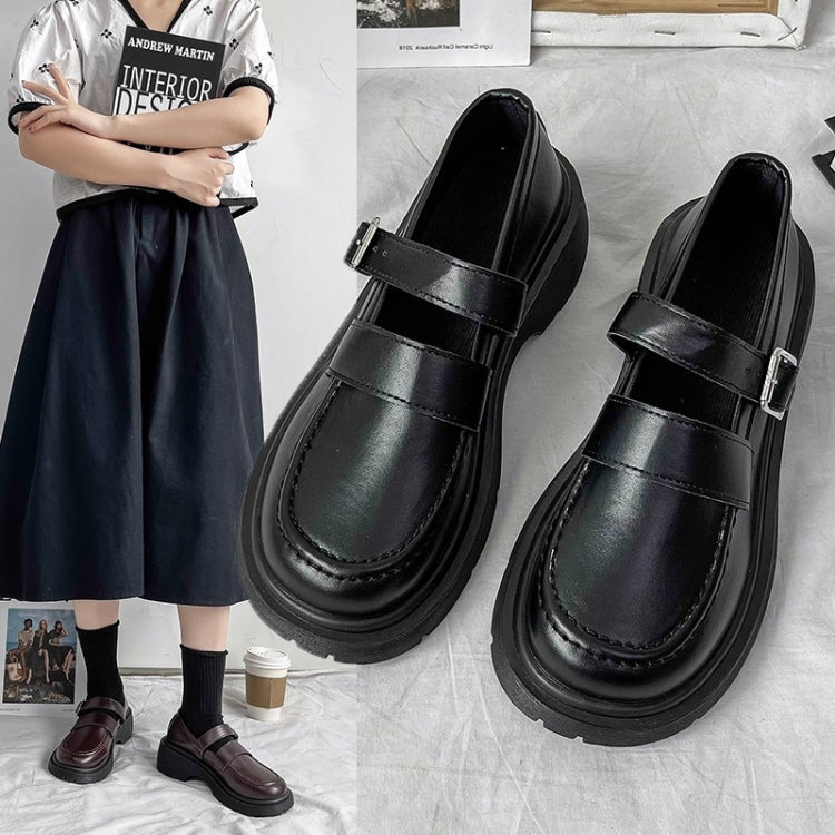 Women Leather Shoes Round Toe Mary Janes Shoes Girls Student School Shoes, 35, 36, 37, 38, 39, 40