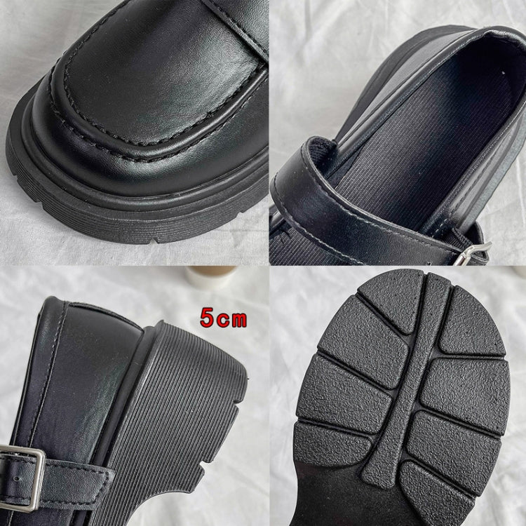 Women Leather Shoes Round Toe Mary Janes Shoes Girls Student School Shoes, 35, 36, 37, 38, 39, 40