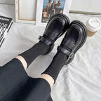 Women Leather Shoes Round Toe Mary Janes Shoes Girls Student School Shoes, 35, 36, 37, 38, 39, 40