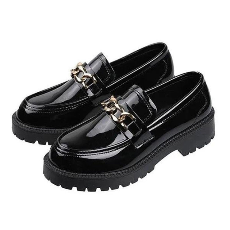 Slip-On Loafers Flat Preppy Style Women Leather Shoes, 35, 36, 37, 38, 39, 40