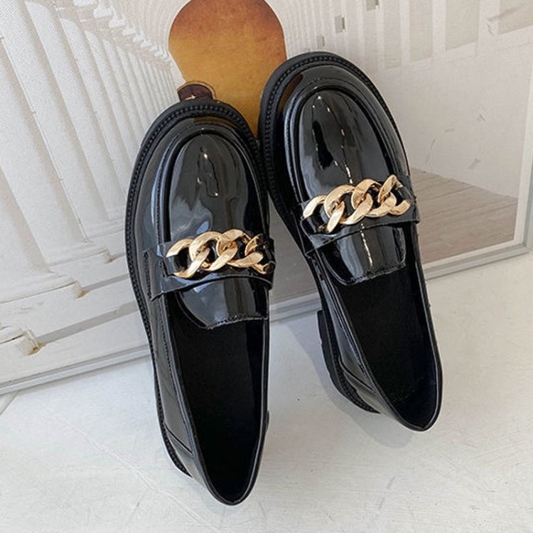 Slip-On Loafers Flat Preppy Style Women Leather Shoes, 35, 36, 37, 38, 39, 40