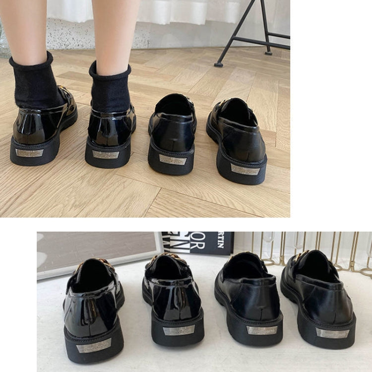 Slip-On Loafers Flat Preppy Style Women Leather Shoes, 35, 36, 37, 38, 39, 40