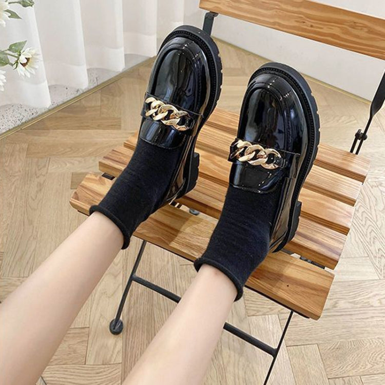 Slip-On Loafers Flat Preppy Style Women Leather Shoes, 35, 36, 37, 38, 39, 40