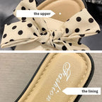 Summer Bowknot Outerwear Slippers Beach Flat Sandals, 36/37, 38/39, 40/41