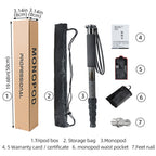 Carbon Fiber DSLR Camera Monopod Mountaineering Stick Photography Selfie Holder, P285C