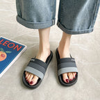 Men and Women Slippers Summer Non-slip Couples Go Out Home One Word Slippers, 36-37, 38-39, 40-41, 42-43, 44-45