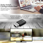 Tenda U9 650Mbs Drive-Free USB Wireless Network Card 5G Dual Band Desktop Laptop WiFi Receiver