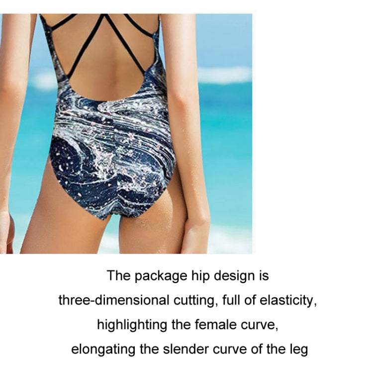 Belly-covering Thin Sexy Open-back Bikini Triangle One-piece Competitive Swimsuit, S, M, L, XL, XXL