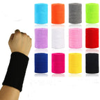 5pcs Women Men Solid Color Cotton Sport Sweatband Brace Wraps Guards, 8x8cm