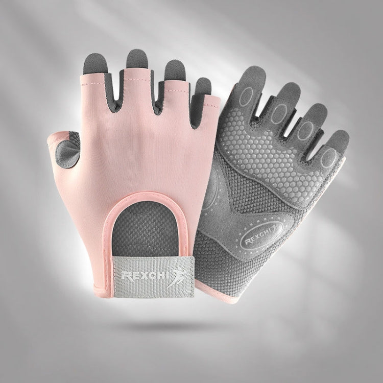 Yoga Sports Gloves Non-slip Shock-absorbing Half-finger Anti-cocoon Gloves, S, M