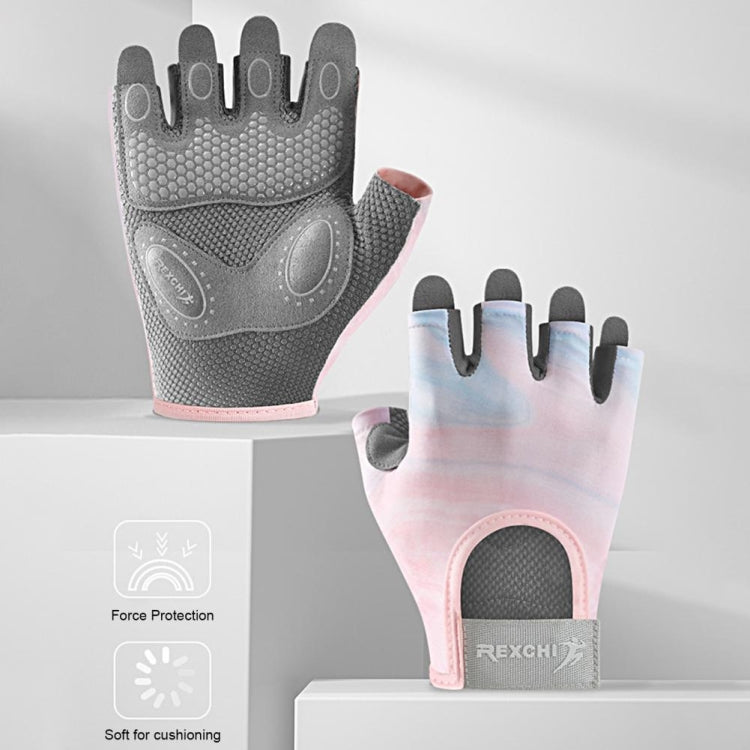 Yoga Sports Gloves Non-slip Shock-absorbing Half-finger Anti-cocoon Gloves, S, M