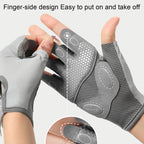 Yoga Sports Gloves Non-slip Shock-absorbing Half-finger Anti-cocoon Gloves, S, M