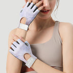 Yoga Sports Gloves Non-slip Shock-absorbing Half-finger Anti-cocoon Gloves, S, M