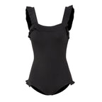 Summer Ruffled Suspenders One-piece Sexy Backless Swimsuit, S, M, L