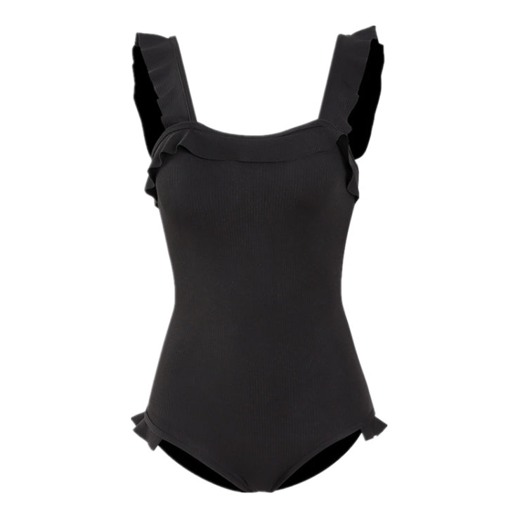 Summer Ruffled Suspenders One-piece Sexy Backless Swimsuit, S, M, L