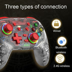 For PS3 / PS4 Dual Vibration Wireless Gamepad With RGB Lights, S10 (Red), S10 (Blue), S10 (Green)