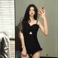 Women One-Piece Swimsuit Sexy Conservative Belly Shading Slim Swimwear, M, L, XL