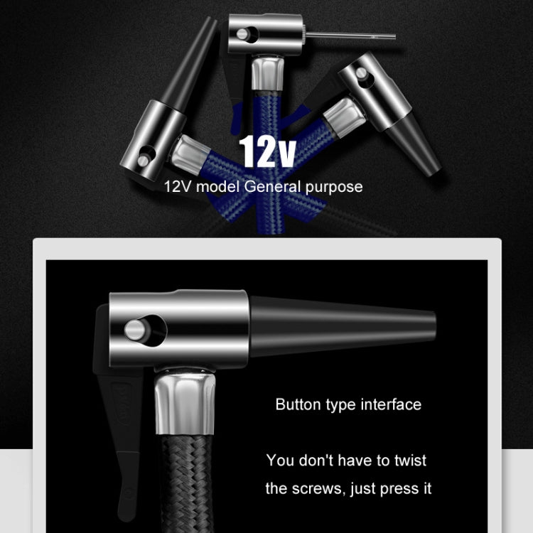 12V Metal Cylinder Smart Digital Display Portable Mini Tire Pump, No. 30 Manual Shutdown, No. 30 Automatic Charging Stopping