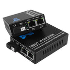 NESTONG 100M Single-Mode Fiber Optic Transceiver POE Photoelectric Converter,CN Plug, 10/100M