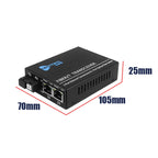 NESTONG 100M Single-Mode Fiber Optic Transceiver POE Photoelectric Converter,CN Plug, 10/100M