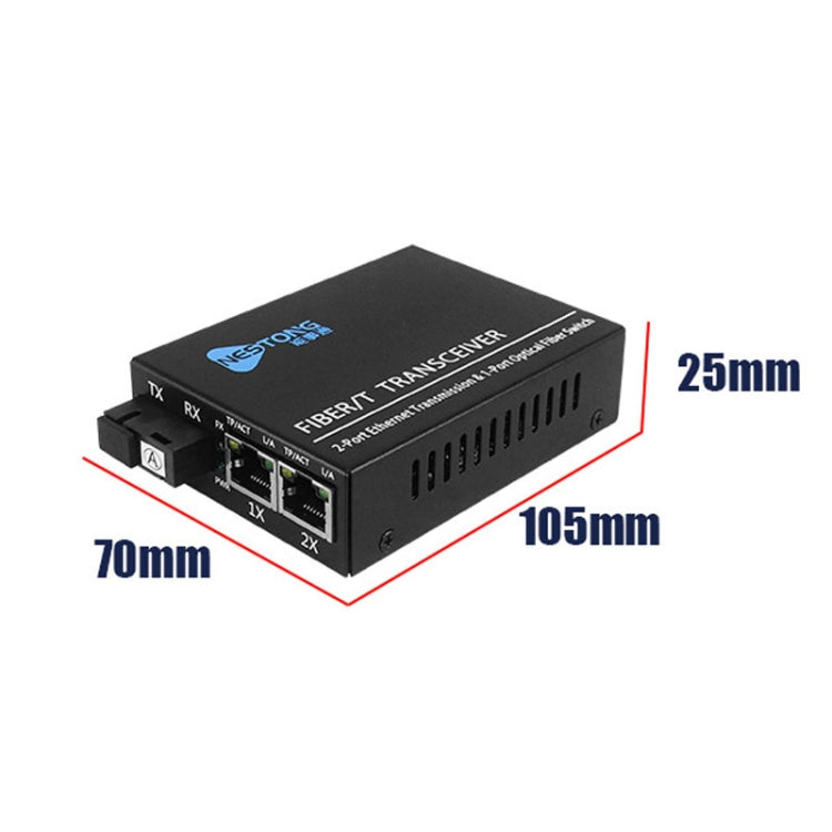 NESTONG  Gigabit Single-mode Fiber Optic Transceiver POE Photoelectric Converter,CN Plug, 10/100/1000M