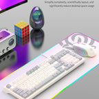 K-Snake Wired E-Sports Keyboard Mouse Mechanical Feel 98 Key Desktop Computer Notebook Keyboard, Keyboard+Mouse (Blue), Keyboard+Mouse (Gray), Keyboard+Mouse (Pink), Single Keyboard (Blue), Single Keyboard (Pink), Single Keyboard (Gray)