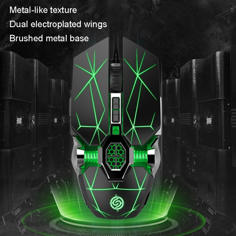 K-Snake Q7 Game Wired 7 Color Illuminated USB 4000 DPI Mechanical Mouse, Q7 White, Q7 Scrub Black, Q7 Silver Gray