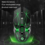 K-Snake Q7 Game Wired 7 Color Illuminated USB 4000 DPI Mechanical Mouse, Q7 White, Q7 Scrub Black, Q7 Silver Gray