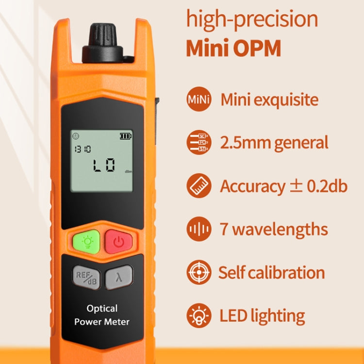 2-in-1 10-30mW Fiber Optic Red Light Pen + Optical Power Meter (-70+6dBm) Set