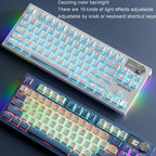 LANGTU LT84 Mechanical Luminous Keyboard, Wired Single-mode Green Shaft (White), Wired Single-mode Red Shaft (White), Wired Single-mode Silver Gray Shaft (White), Wired Single-mode Silver Gray Shaft (Nightfall)                                          ...