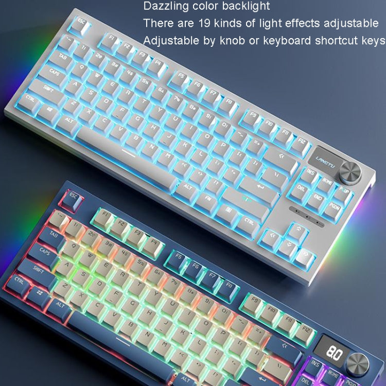 LANGTU LT84 Mechanical Luminous Keyboard, Wired Single-mode Green Shaft (White), Wired Single-mode Red Shaft (White), Wired Single-mode Silver Gray Shaft (White), Wired Single-mode Silver Gray Shaft (Nightfall)                                          ...