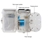 4 Core Fiber Splitter Box Wall Mounted  FTTX Distribution Box, 4 Core