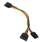 15P to Dual 15P One to Two SATA Hard Drive Power Conversion Cable, SATA 15P to Dual 15P