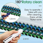 2pcs /Set Fiber Optic Cleaning Pen Endface Cleaner Fiber Optic Cleaning Tool for 1.25mm LC/Mu and 2.5mm SC/ST/FC, SC+LC