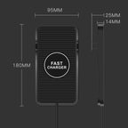 15W Car Wireless Charging Silicone Base For Apple Android Phones, TYPE-C Interface