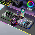 K-Snake Mechanical Feel Keyboard Mouse Kit USB Wired 104 Keycaps Computer Keyboard, Keyboard+Mouse (Black Gray), Keyboard+Mouse (White Blue), Keyboard+Mouse (White), Keyboard+Mouse (Black), Single Keyboard (White), Single Keyboard (Black)