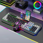 K-Snake Mechanical Feel Keyboard Mouse Kit USB Wired 104 Keycaps Computer Keyboard, Keyboard+Mouse (Black Gray), Keyboard+Mouse (White Blue), Keyboard+Mouse (White), Keyboard+Mouse (Black), Single Keyboard (White), Single Keyboard (Black)