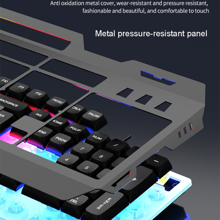 K-Snake Mechanical Feel Keyboard Mouse Kit USB Wired 104 Keycaps Computer Keyboard, Keyboard+Mouse (Black Gray), Keyboard+Mouse (White Blue), Keyboard+Mouse (White), Keyboard+Mouse (Black), Single Keyboard (White), Single Keyboard (Black)