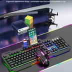 K-Snake Mechanical Feel Keyboard Mouse Kit USB Wired 104 Keycaps Computer Keyboard, Keyboard+Mouse (Black Gray), Keyboard+Mouse (White Blue), Keyboard+Mouse (White), Keyboard+Mouse (Black), Single Keyboard (White), Single Keyboard (Black)