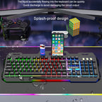 K-Snake Mechanical Feel Keyboard Mouse Kit USB Wired 104 Keycaps Computer Keyboard, Keyboard+Mouse (Black Gray), Keyboard+Mouse (White Blue), Keyboard+Mouse (White), Keyboard+Mouse (Black), Single Keyboard (White), Single Keyboard (Black)